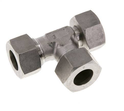 18L Stainless Steel Right Angle Tee Cutting Fitting with Swivel 315 bar Adjustable ISO 8434-1