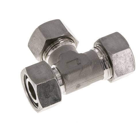 22L Stainless Steel Right Angle Tee Cutting Fitting with Swivel 160 bar Adjustable ISO 8434-1