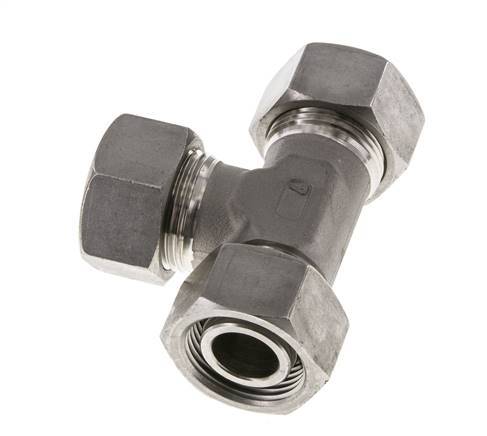 22L Stainless Steel Right Angle Tee Cutting Fitting with Swivel 160 bar Adjustable ISO 8434-1