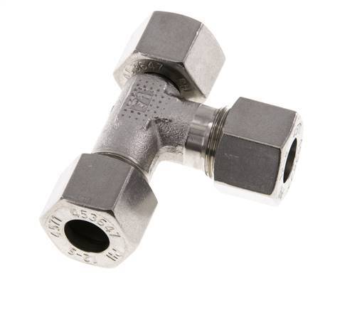 12S Stainless Steel Right Angle Tee Cutting Fitting with Swivel 630 bar Adjustable ISO 8434-1