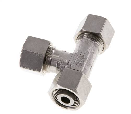 12S Stainless Steel Right Angle Tee Cutting Fitting with Swivel 630 bar Adjustable ISO 8434-1