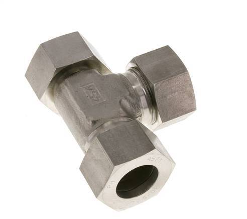 30S Stainless Steel Right Angle Tee Cutting Fitting with Swivel 400 bar Adjustable ISO 8434-1