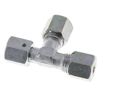 6S Zink Plated Steel Right Angle Tee Cutting Fitting with Swivel 630 bar NBR Adjustable ISO 8434-1