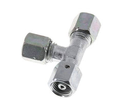 6S Zink Plated Steel Right Angle Tee Cutting Fitting with Swivel 630 bar NBR Adjustable ISO 8434-1