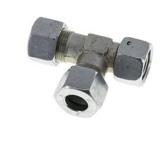 16S Zink Plated Steel Right Angle Tee Cutting Fitting with Swivel 400 bar NBR Adjustable ISO 8434-1