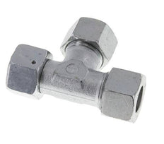 20S Zink Plated Steel Right Angle Tee Cutting Fitting with Swivel 400 bar NBR Adjustable ISO 8434-1