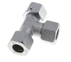 20S Zink Plated Steel Right Angle Tee Cutting Fitting with Swivel 400 bar NBR Adjustable ISO 8434-1