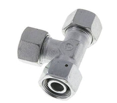20S Zink Plated Steel Right Angle Tee Cutting Fitting with Swivel 400 bar NBR Adjustable ISO 8434-1