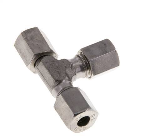 6L Stainless Steel Right Angle Tee Cutting Fitting with Swivel 315 bar FKM Adjustable ISO 8434-1