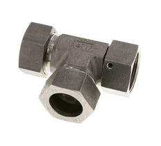 28L Stainless Steel Right Angle Tee Cutting Fitting with Swivel 160 bar FKM Adjustable ISO 8434-1