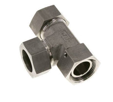 28L Stainless Steel Right Angle Tee Cutting Fitting with Swivel 160 bar FKM Adjustable ISO 8434-1