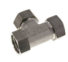 35L Stainless Steel Right Angle Tee Cutting Fitting with Swivel 160 bar FKM Adjustable ISO 8434-1