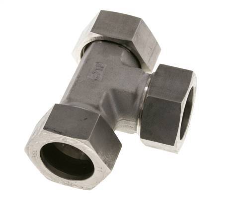 35L Stainless Steel Right Angle Tee Cutting Fitting with Swivel 160 bar FKM Adjustable ISO 8434-1