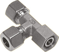 25S Stainless Steel Right Angle Tee Compression Fitting with Swivel 250 bar FKM Adjustable ISO 8434-1
