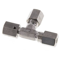 6L Stainless Steel Right Angle Tee Compression Fitting with Swivel 315 bar FKM Adjustable ISO 8434-1