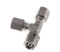 6L Stainless Steel Right Angle Tee Compression Fitting with Swivel 315 bar FKM Adjustable ISO 8434-1