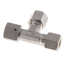 10L Stainless Steel Right Angle Tee Compression Fitting with Swivel 315 bar FKM Adjustable ISO 8434-1