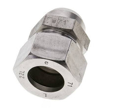 22L & 27mm Stainless Steel Straight Cutting Fitting with Welding End 160 bar ISO 8434-1