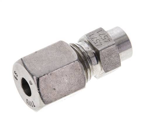 6S & 11mm Stainless Steel Straight Cutting Fitting with Welding End 600 bar ISO 8434-1