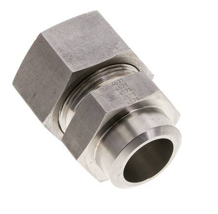 30S & 36mm Stainless Steel Straight Cutting Fitting with Welding End 400 bar ISO 8434-1