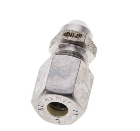 6L & 10mm Stainless Steel Straight Compression Fitting with Welding End 315 bar ISO 8434-1