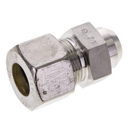 16S & 21mm Stainless Steel Straight Compression Fitting with Welding End 400 bar ISO 8434-1