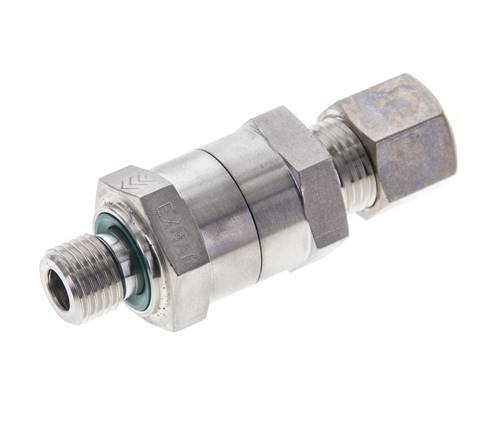 Hydraulic Check Valve Compression Ring 10L (M16x1.5) & G1/4'' Male Stainless Steel 1-250bar (15-3625)psi Tube-Thread ISO 8434-1