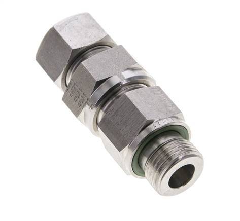 Hydraulic Check Valve Cutting Ring 15L (M22x1.5) & G1/2'' Male Stainless Steel 1-250bar (15-3625)psi Thread-Tube ISO 8434-1