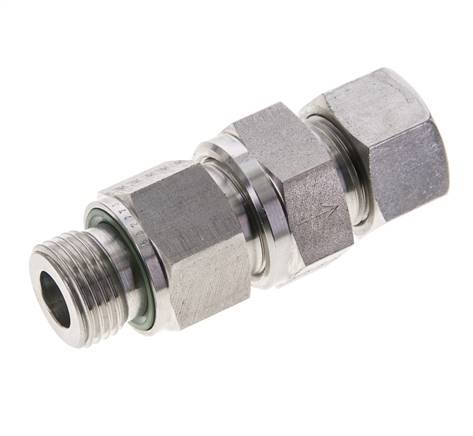 Hydraulic Check Valve Cutting Ring 15L (M22x1.5) & G1/2'' Male Stainless Steel 1-250bar (15-3625)psi Thread-Tube ISO 8434-1