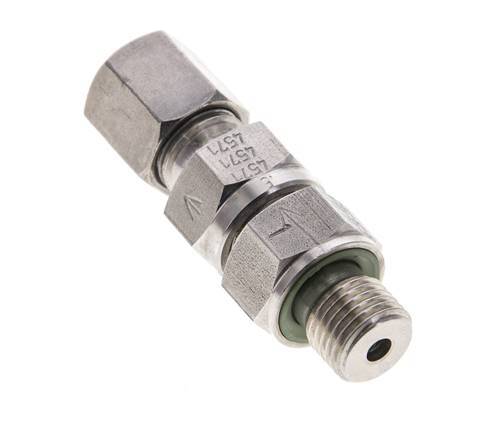 Hydraulic Check Valve Cutting Ring 6S (M14x1.5) & G1/4'' Male Stainless Steel 1-400bar (15-5800)psi Thread-Tube ISO 8434-1