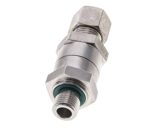 Hydraulic Check Valve Compression Ring 10L (M16x1.5) & G1/4'' Male Stainless Steel 1-250bar (15-3625)psi Thread-Tube ISO 8434-1