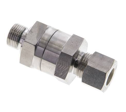 Hydraulic Check Valve Compression Ring 12L (M18x1.5) & G3/8'' Male Stainless Steel 1-250bar (15-3625)psi Thread-Tube ISO 8434-1