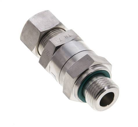 Hydraulic Check Valve Compression Ring 15L (M22x1.5) & G1/2'' Male Stainless Steel 1-250bar (15-3625)psi Thread-Tube ISO 8434-1