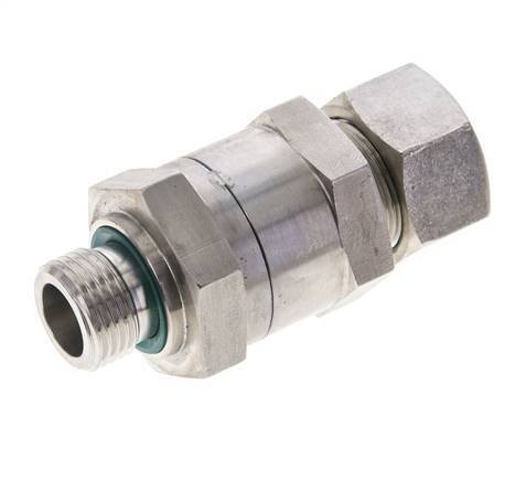 Hydraulic Check Valve Compression Ring 18L (M26x1.5) & G1/2'' Male Stainless Steel 1-160bar (15-2320)psi Thread-Tube ISO 8434-1