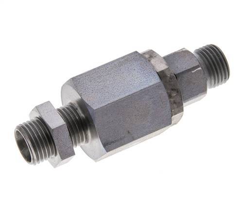 10L Zink plated Steel Ball-Guided Swivel Joint Cutting Fitting Bulkhead 315 bar NBR ISO 8434-1