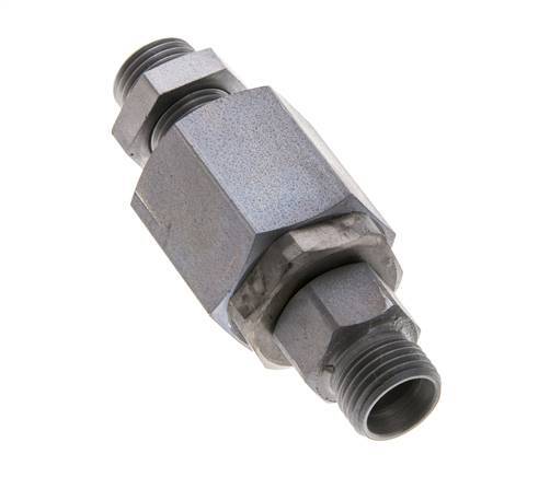 10L Zink plated Steel Ball-Guided Swivel Joint Cutting Fitting Bulkhead 315 bar NBR ISO 8434-1
