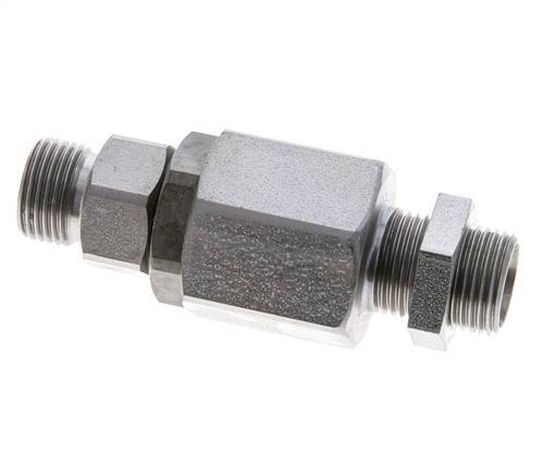 12L Zink plated Steel Ball-Guided Swivel Joint Cutting Fitting Bulkhead 315 bar NBR ISO 8434-1