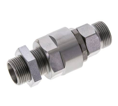 15L Zink plated Steel Ball-Guided Swivel Joint Cutting Fitting Bulkhead 315 bar NBR ISO 8434-1