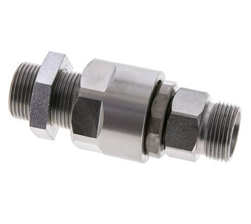 15L Zink plated Steel Ball-Guided Swivel Joint Cutting Fitting Bulkhead 315 bar NBR ISO 8434-1