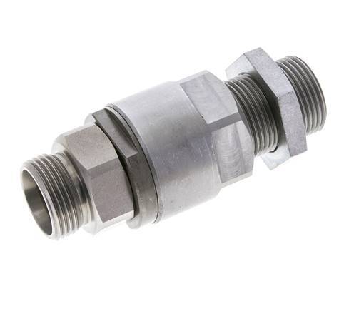 22L Zink plated Steel Ball-Guided Swivel Joint Cutting Fitting Bulkhead 160 bar NBR ISO 8434-1