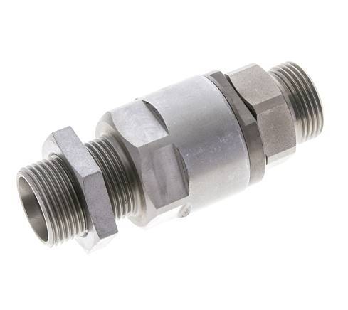 22L Zink plated Steel Ball-Guided Swivel Joint Cutting Fitting Bulkhead 160 bar NBR ISO 8434-1