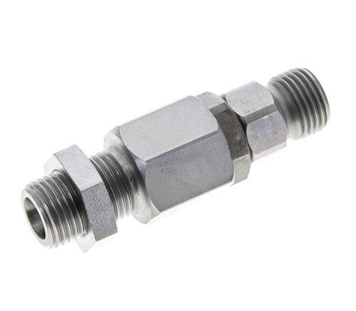 8S Zink plated Steel Ball-Guided Swivel Joint Cutting Fitting Bulkhead 350 bar NBR ISO 8434-1