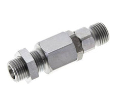 8S Zink plated Steel Ball-Guided Swivel Joint Cutting Fitting Bulkhead 350 bar NBR ISO 8434-1