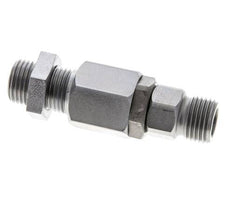8S Zink plated Steel Ball-Guided Swivel Joint Cutting Fitting Bulkhead 350 bar NBR ISO 8434-1