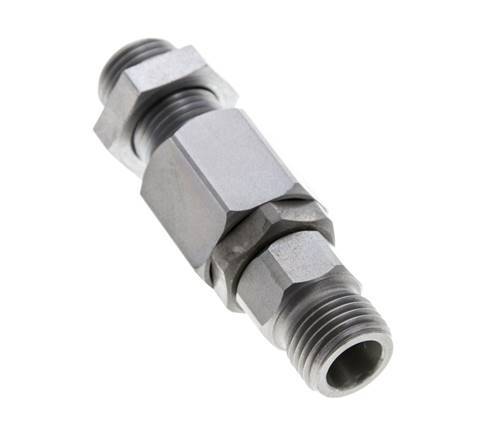 8S Zink plated Steel Ball-Guided Swivel Joint Cutting Fitting Bulkhead 350 bar NBR ISO 8434-1