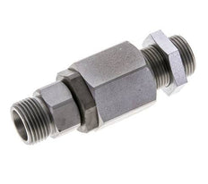 12S Zink plated Steel Ball-Guided Swivel Joint Cutting Fitting Bulkhead 350 bar NBR ISO 8434-1
