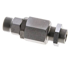 12S Zink plated Steel Ball-Guided Swivel Joint Cutting Fitting Bulkhead 350 bar NBR ISO 8434-1