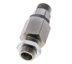 12S Zink plated Steel Ball-Guided Swivel Joint Cutting Fitting Bulkhead 350 bar NBR ISO 8434-1