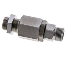 12S Zink plated Steel Ball-Guided Swivel Joint Cutting Fitting Bulkhead 350 bar NBR ISO 8434-1