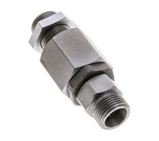 12S Zink plated Steel Ball-Guided Swivel Joint Cutting Fitting Bulkhead 350 bar NBR ISO 8434-1